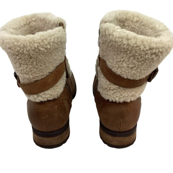 UGG Australia Blayre ll Womens Suede Shearling Cuff Leather Ankle Boots 8.5 - Picture 7 of 11